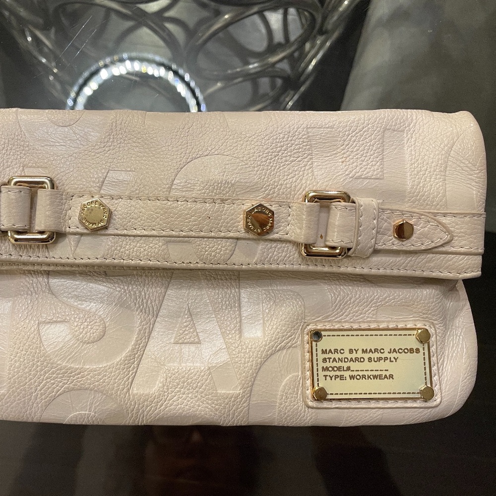 Marc by Marc Jacobs Purse Cream Leather Crossbody Bag